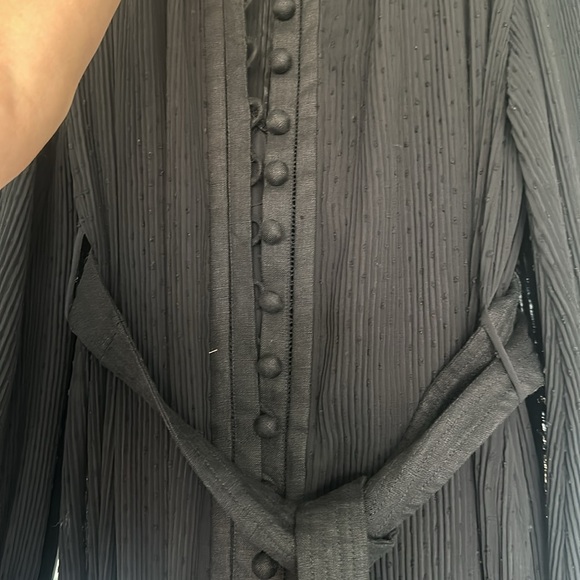 Black Zimmerman Espionage Plisse Dress - Picture 3 of 6